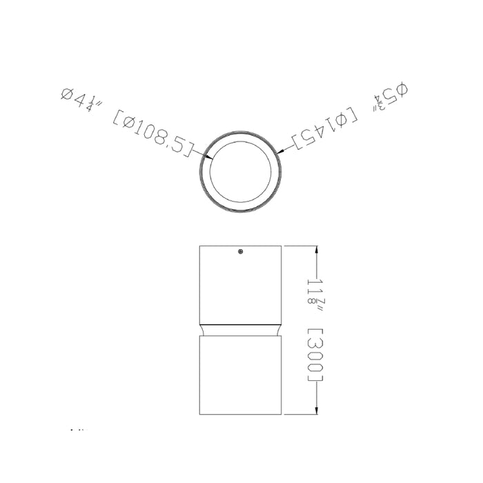 Westgate CMC6-2TONE 6" 18W/24W/30W LED 2-Tone Architectural Ceiling Cylinder, 3CCT Selectable, 120–277V