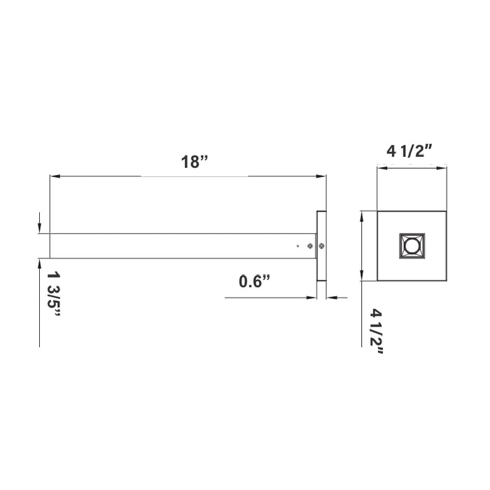 Westgate CMCS1XL-MCT 1" 9W LED Square Ceiling Cylinder, CCT Selectable