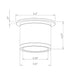 Westgate CMCW Series LED IP65 Surface Mount LED Cylinder Downlight, 3CCT Selectable, 120V, 36° Beam 