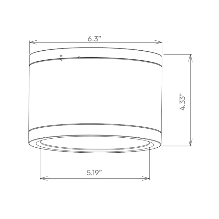 Westgate CMCW Series LED IP65 Surface Mount LED Cylinder Downlight, 3CCT Selectable, 120V, 36° Beam 
