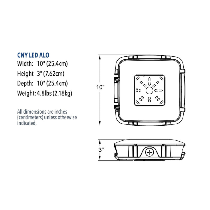 Lithonia CNY LED ALO Adjustable Light Output ,CCT Selectable, Photocell, buttontype, Motion/ambient sensor, M2 120-347V White