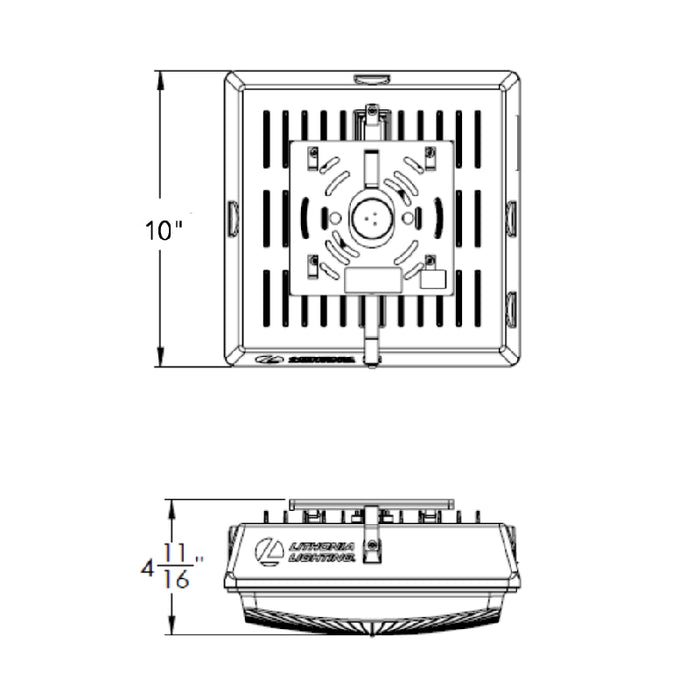 Lithonia CNY LED P1 35W, 4500 Lumens, 4000K, M4 Canopy Light, Mvolt Dark Bronze