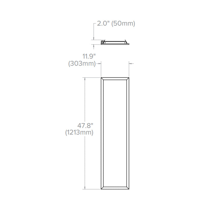 Columbia CBT14-LSCS 1x4 Back-Lit LED Flat Panel, CCT & Lumen Switchable, 2-Pack