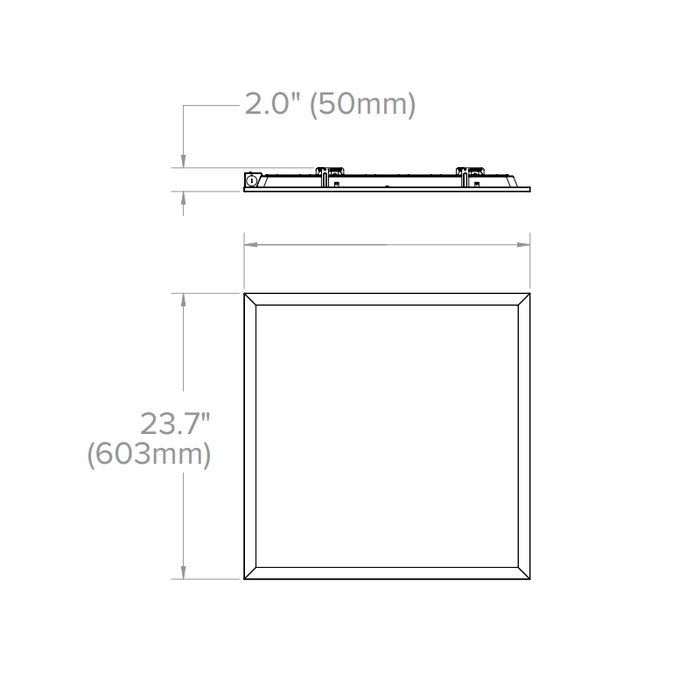Columbia CBT22-LSCS 2x2 Back-Lit LED Flat Panel, CCT & Lumen Switchable, 2-Pack