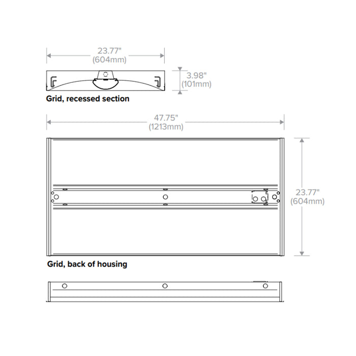 Columbia LCAT24-LSCS 2x4 LED Architectural Troffer, CCT & Lumen Switchable