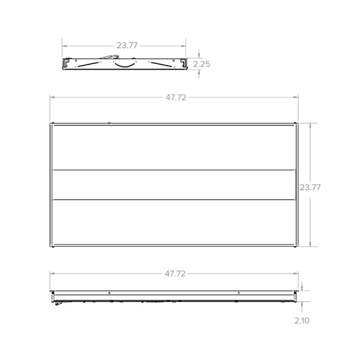 Columbia LCAT24-S 2x4 LED Shallow Architectural Troffer -CCT & Lumen Switchable