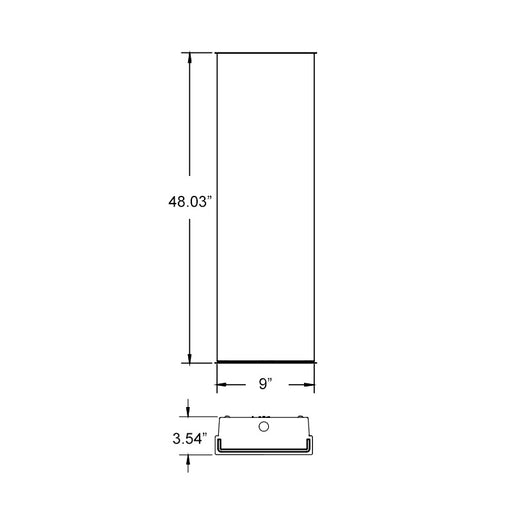 Lumination LWS 4-ft 33W/36W/41W LED Narrow Surface Mount Wrap, 3500K/4000K/5000K Selectable, 4500/4950/5400 Lumens, 120-347V
