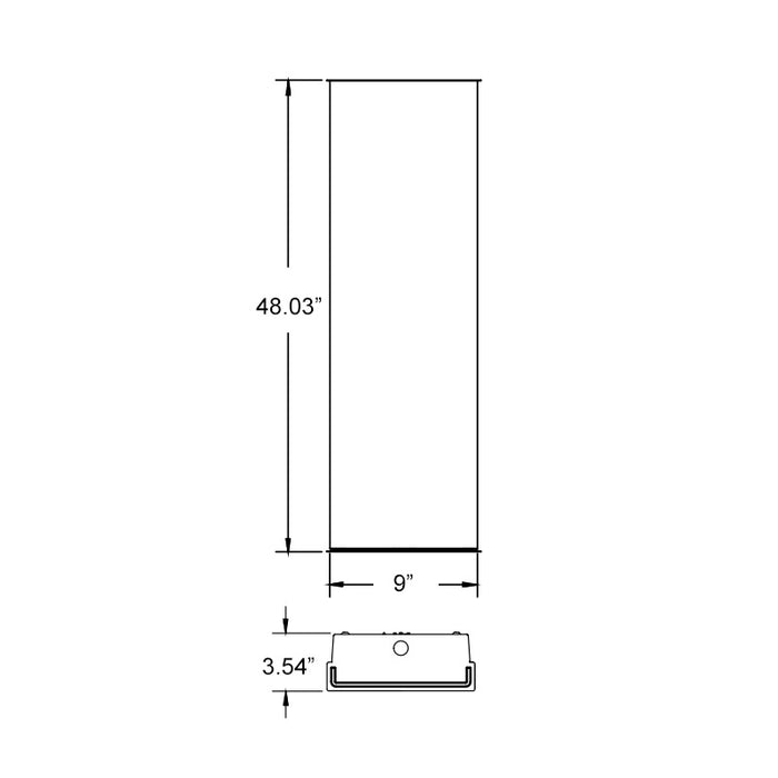 Lumination LWS 4-ft 33W/36W/41W LED Narrow Surface Mount Wrap, 3500K/4000K/5000K Selectable, 4500/4950/5400 Lumens, 120-347V