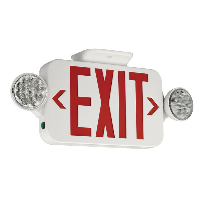 Compass CCR LED Combination Exit/Emergency Light - Red Letters