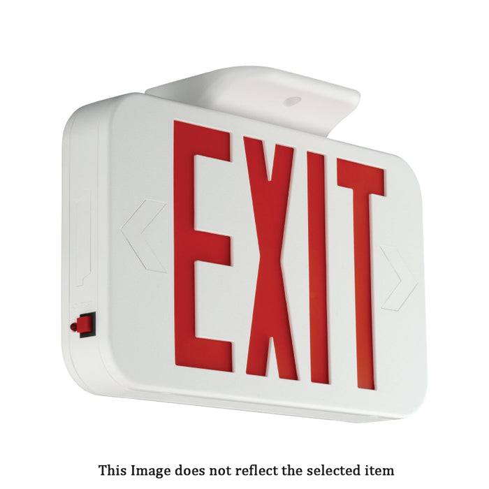Compass CAG White Thermoplastic LED Exit Sign, AC Only - Universal Face, Green Letters