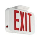 Compass CER White Thermoplastic LED Emergency Exit Sign, NiCad Battery - Universal Face, Red Letters