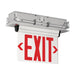 Compass CELR2RN Edge-Lit LED Exit Sign, Recessed Mount, Double Face, Red Letters, Brushed Aluminum, AC only
