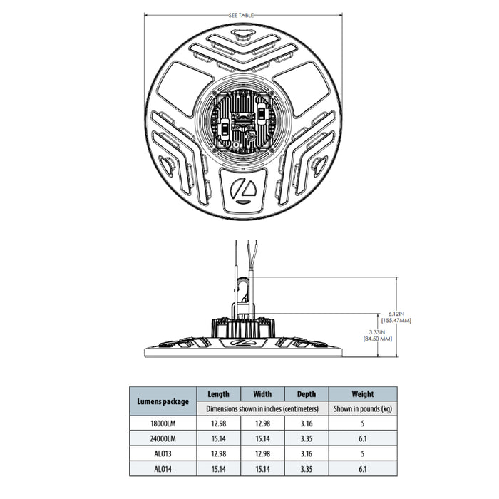 Lithonia Contractor Select CPRB Compact Pro 175W LED Round High Bay