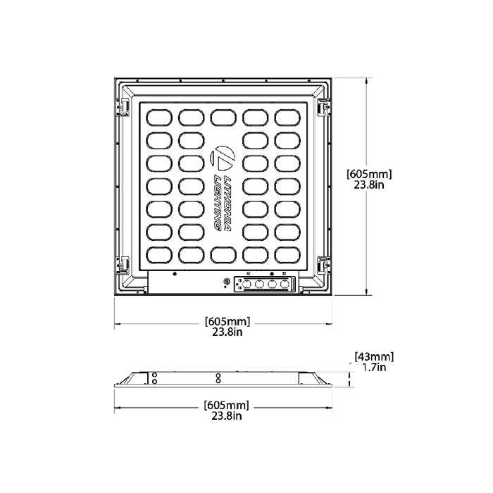 Lithonia CPX 2x2 LED Switchable Panel, 3CCT Selectable, 120-347V