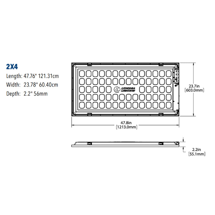 Lithonia CPX3P 2x4 LED Three Pane Panel, 3CCT & Lumens Selectable, 120-347V