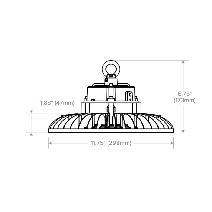 Columbia CRB-40LX  100W 14107 Lumen, LED Round Wet Location High Bay, 4000K 120-277V