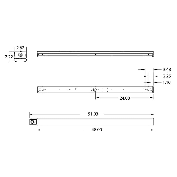 Lithonia CSS 4-ft , Watt/CCT Selectable, LED Strip Light, Up to 5274LM, with High Bay Sensor, MVOLT