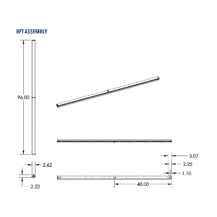 Lithonia Contractor Select CSS 8-ft 72W LED Single Strip Light, 4000K, 8596 Lumens, 120-277V