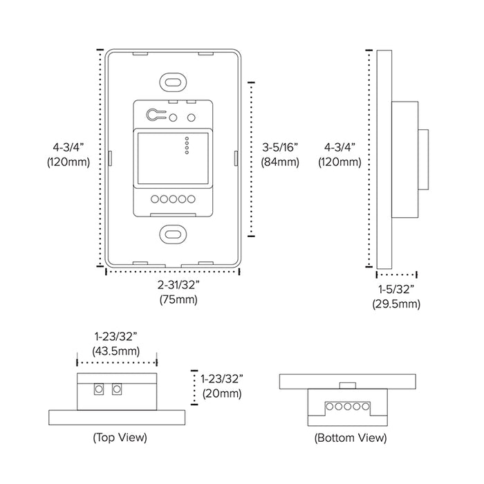 American Lighting CTRLW-DMXB-RGBW-4Z DMX GRBW 4 Zone Wall Control
