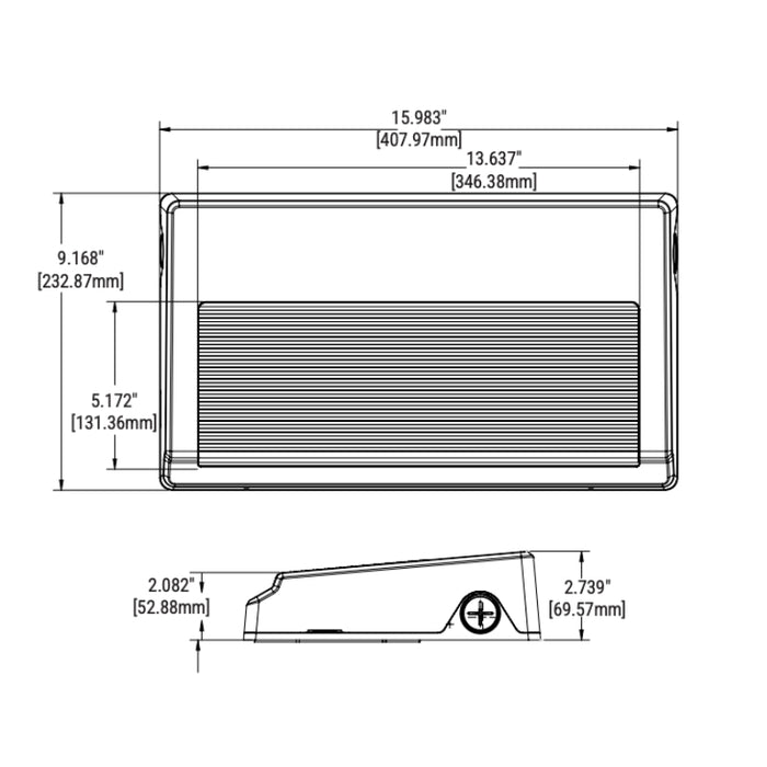 Lumark CWP125 50W/75W/100W/125W LED Compact Wall Pack, 3CCT Selectable, 120-347V
