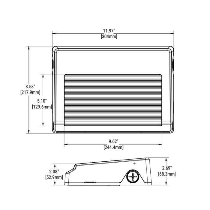 Lumark CWP75 30W/45W/60W/75W LED Compact Wall Pack, 3CCT Selectable, 120-347V