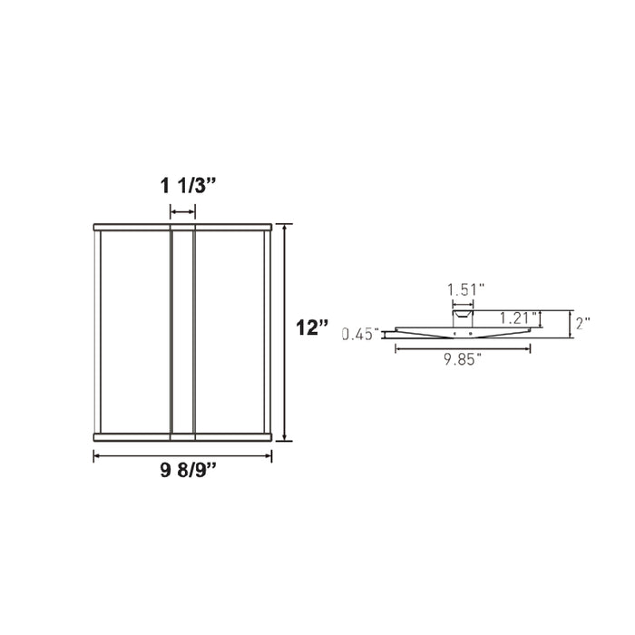 Westgate CWS-12 1-lt 12" LED Commercial/Waiting Room Wall Sconce