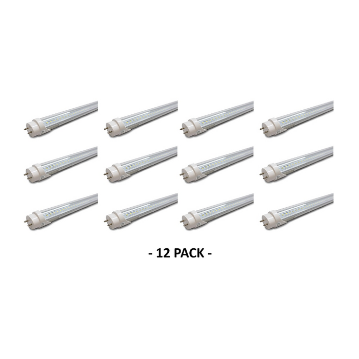 Westgate 4-Ft 18W T8 LED Tube Clear Glass, 3500K, 12-Pack