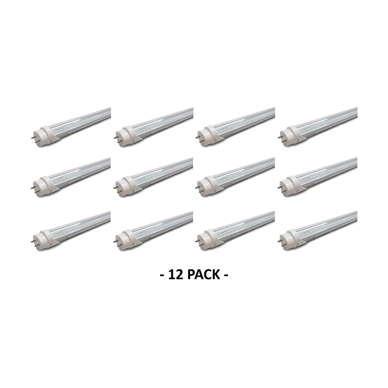 Westgate 2-Ft 15W T8 LED Tube Clear Glass, 4000K, 12-Pack