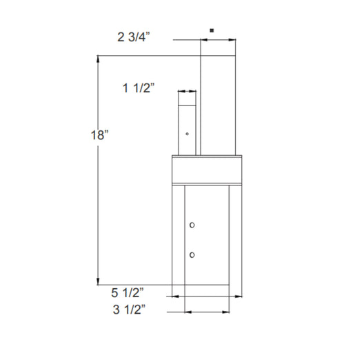 Westgate DAB-SOL-PA3-2 3" Pole-Top Adapter For 2 Solar Bell-Light Arms