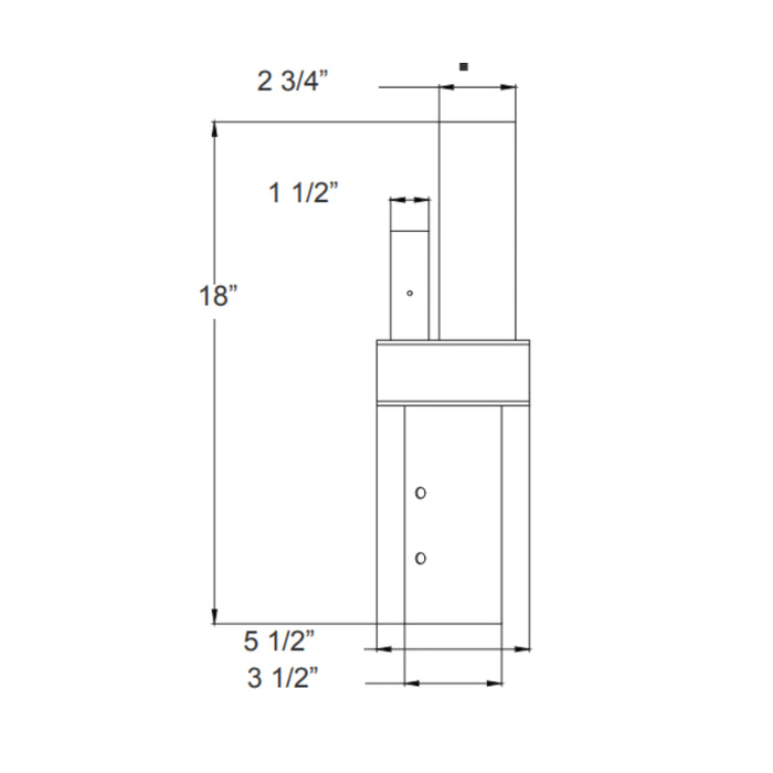 Westgate DAB-SOL-PA3-2 3" Pole-Top Adapter For 2 Solar Bell-Light Arms