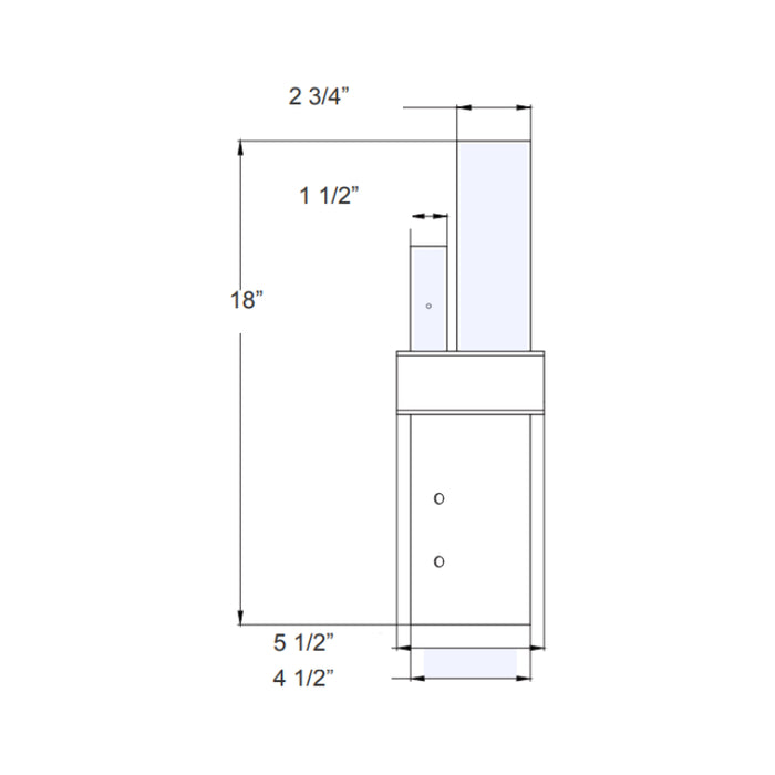 Westgate DAB-SOL-PA4-1 4" Pole-Top Adapter For 1 Solar Bell-Light Arms