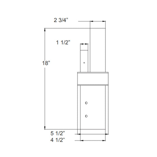 Westgate DAB-SOL-PA4-2 4" Pole-Top Adapter For 2 Solar Bell-Light Arms
