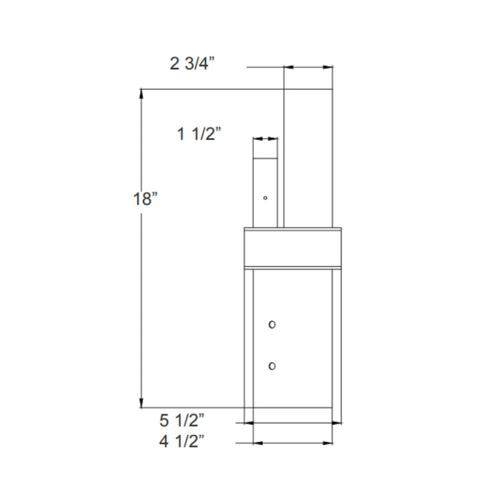 Westgate DAB-SOL-PA4-2 4" Pole-Top Adapter For 2 Solar Bell-Light Arms