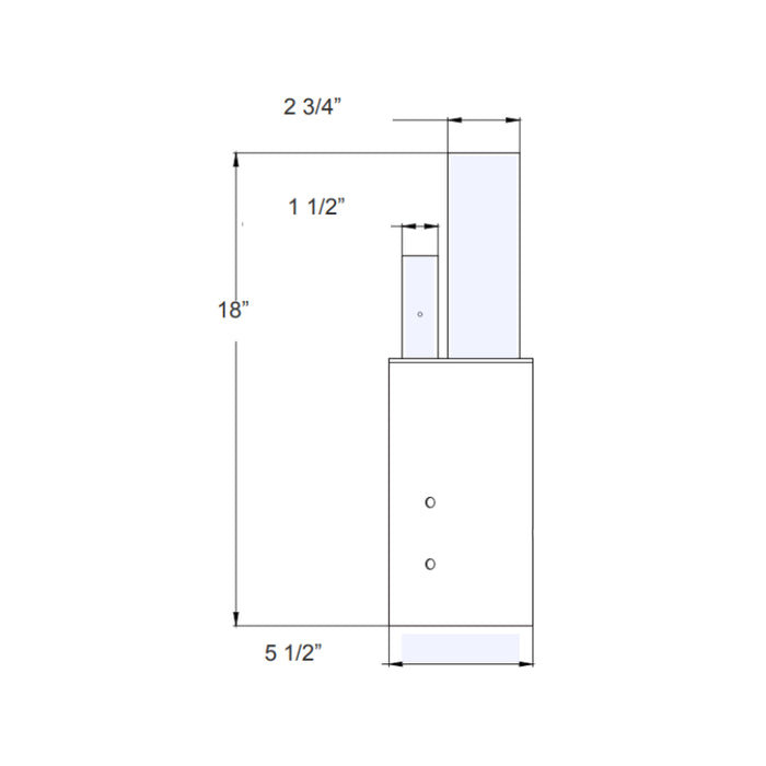 Westgate DAB-SOL-PA5-1 5" Pole-Top Adapter For 1 Solar Bell-Light Arms