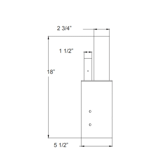 Westgate DAB-SOL-PA5-2 5" Pole-Top Adapter For 2 Solar Bell-Light Arms