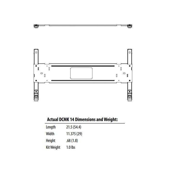 Lithonia DCMK 14 Direct Surface Mount Kit for CPANL 1x4 LED Flat Panel