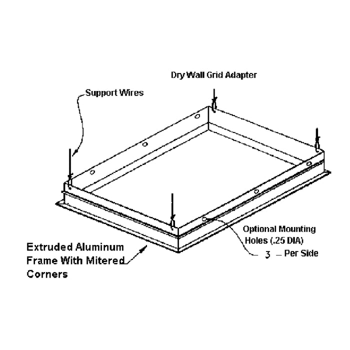 Lithonia DGA14 1x4 Dry-Wall Grid Adaptor