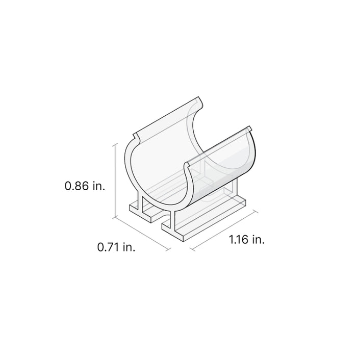 Diode LED Linaire Flex Tube 360 Mounting Bracket, 2-Pack