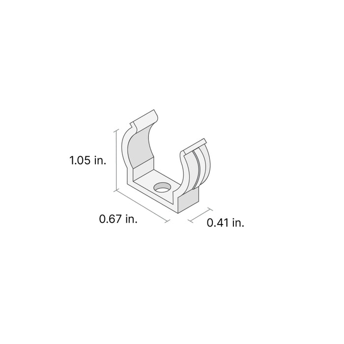 Diode LED Linaire Flex Tube 360 RGBW Mounting Clip, 2-Pack