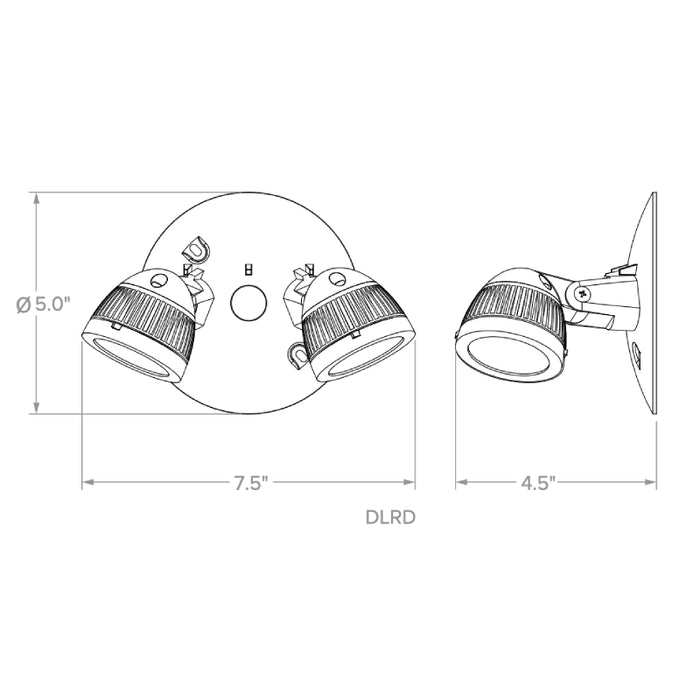 Dual-Lite DLRD Indoor LED Remote Head, Double Lamp