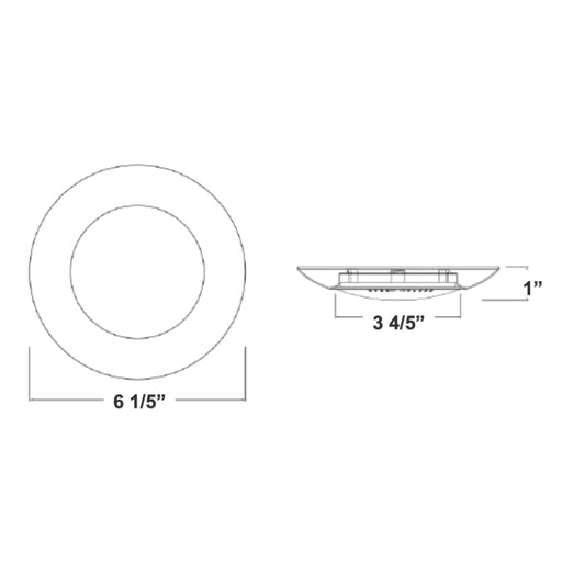 Westgate DLSE4 6" 10W LED Disc Light with PIR Motion Sensor, 5CCT Selectable