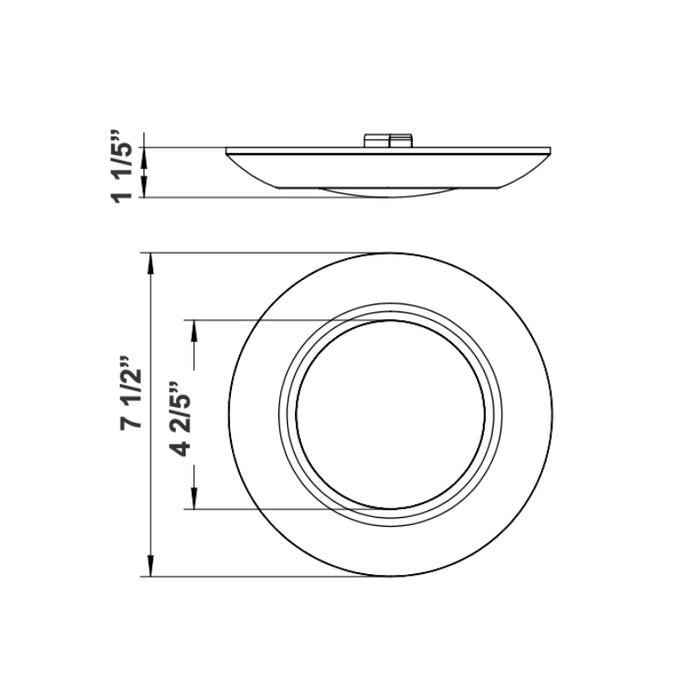 Westgate DLSE6 7" 15W LED Smart App Compatible Disc Light, RGBW