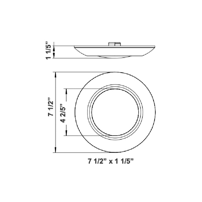 Westgate DLSE6 8" 15W LED Disc Light, CCT Selectable