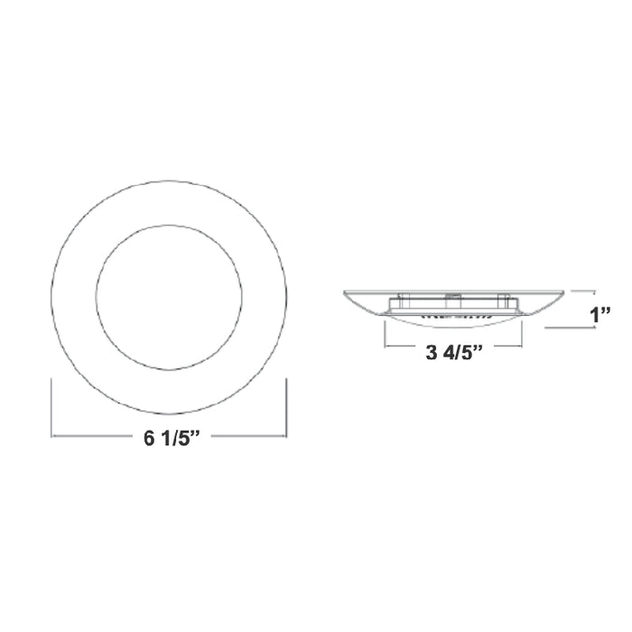 Westgate DLSN4 4" 10W LED J-Box Mounting Disc Light, 5000K