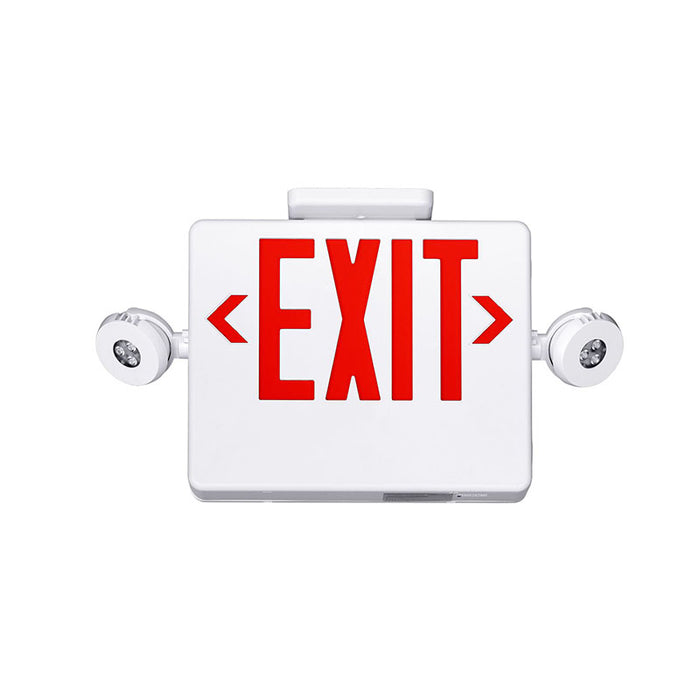 Dual-Lite EVCHLU High Lumen LED Combination Exit/Emergency Light, Universal Single/ Double Face