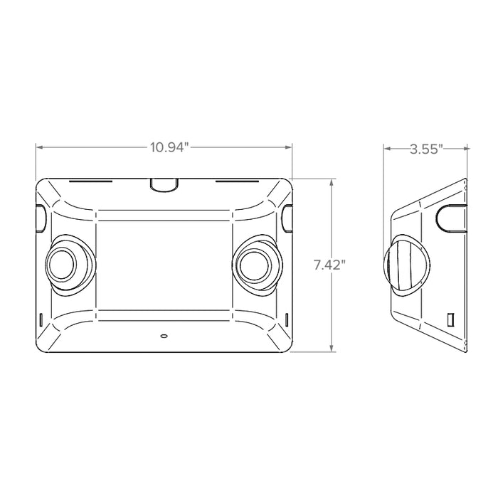 Dual-Lite EVHC6 Series 6W High Lumen LED Emergency Light, No Self Diagnostics