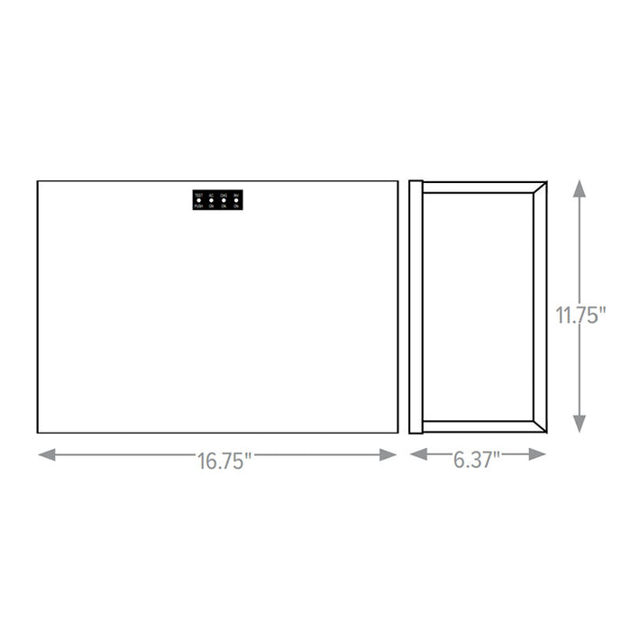 Dual-Lite LG250SI-AO 250 VA / 220W Single-Phase Central Lighting Inverter, Surface Wall Mount, Self Testing/Diagnostics