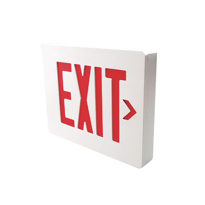Dual-Lite SE Series Die Cast LED Exit Sign, Universal Mount, Single Face, Red Letters, Emergencey Operation, Spectron Self-Diagnostic