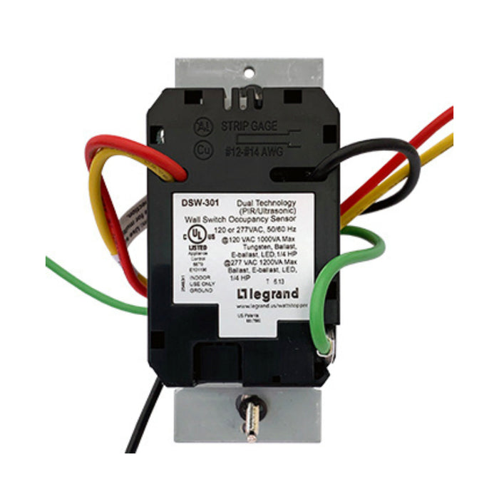 Wattstopper DSW-301 Dual Technology Wall Switch Occupancy Sensor
