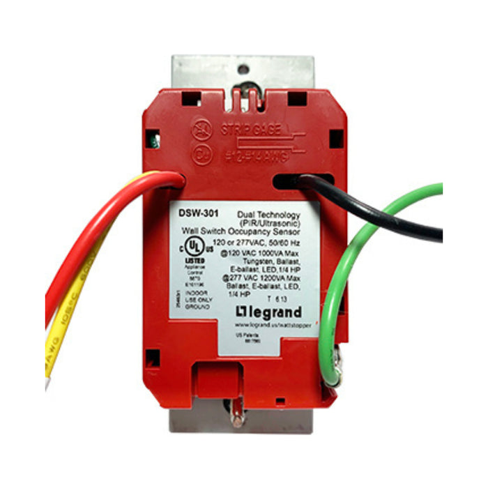 Wattstopper DSW-301 Dual Technology Wall Switch Occupancy Sensor